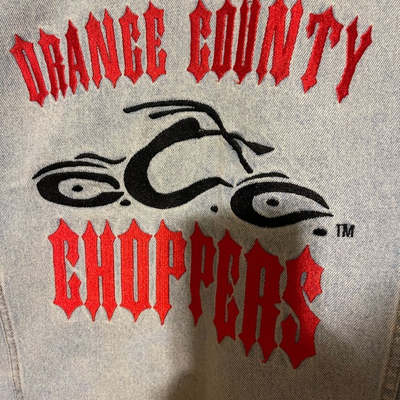 Orange County Choppers Men’s Medium M Denim Jean Jacket Vintage OCC New York - Picture 2 of 6